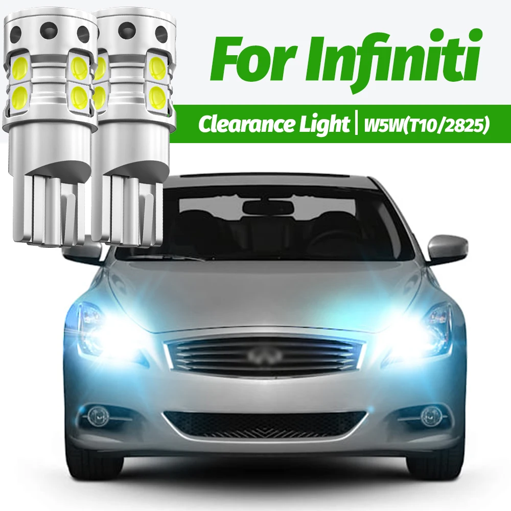 2 stücke LED Parkplatz Glühbirne Lampe W5W T10 Canbus Für Infiniti G35 G37 G25 Q45 QX56 FX45 FX50 FX37 m45 M35 M35H M37 M56 EX35 EX37