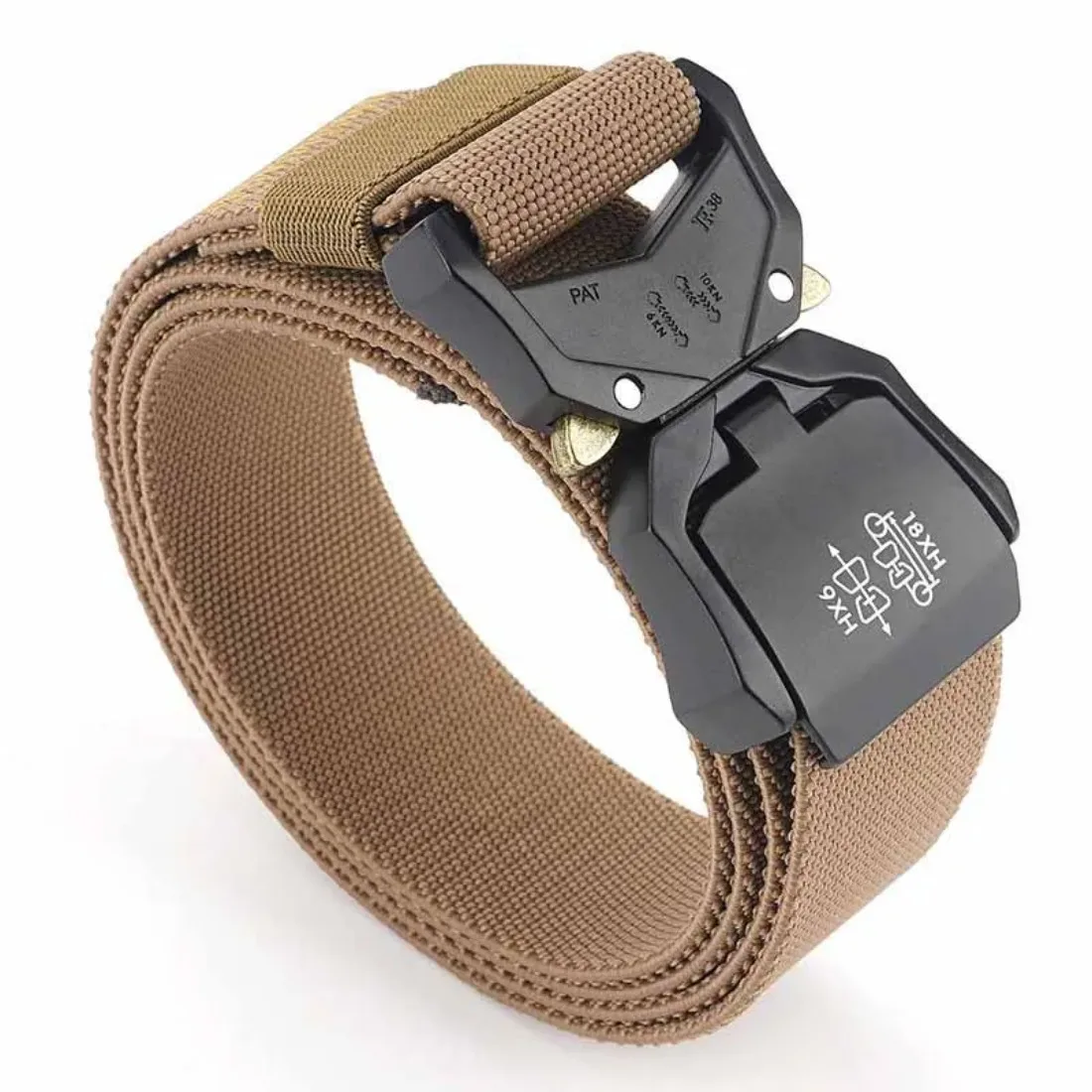 Heavy Duty Elastic Tactical Belt – 1.5" Quick-Release Military Style Belt for Men & Women
