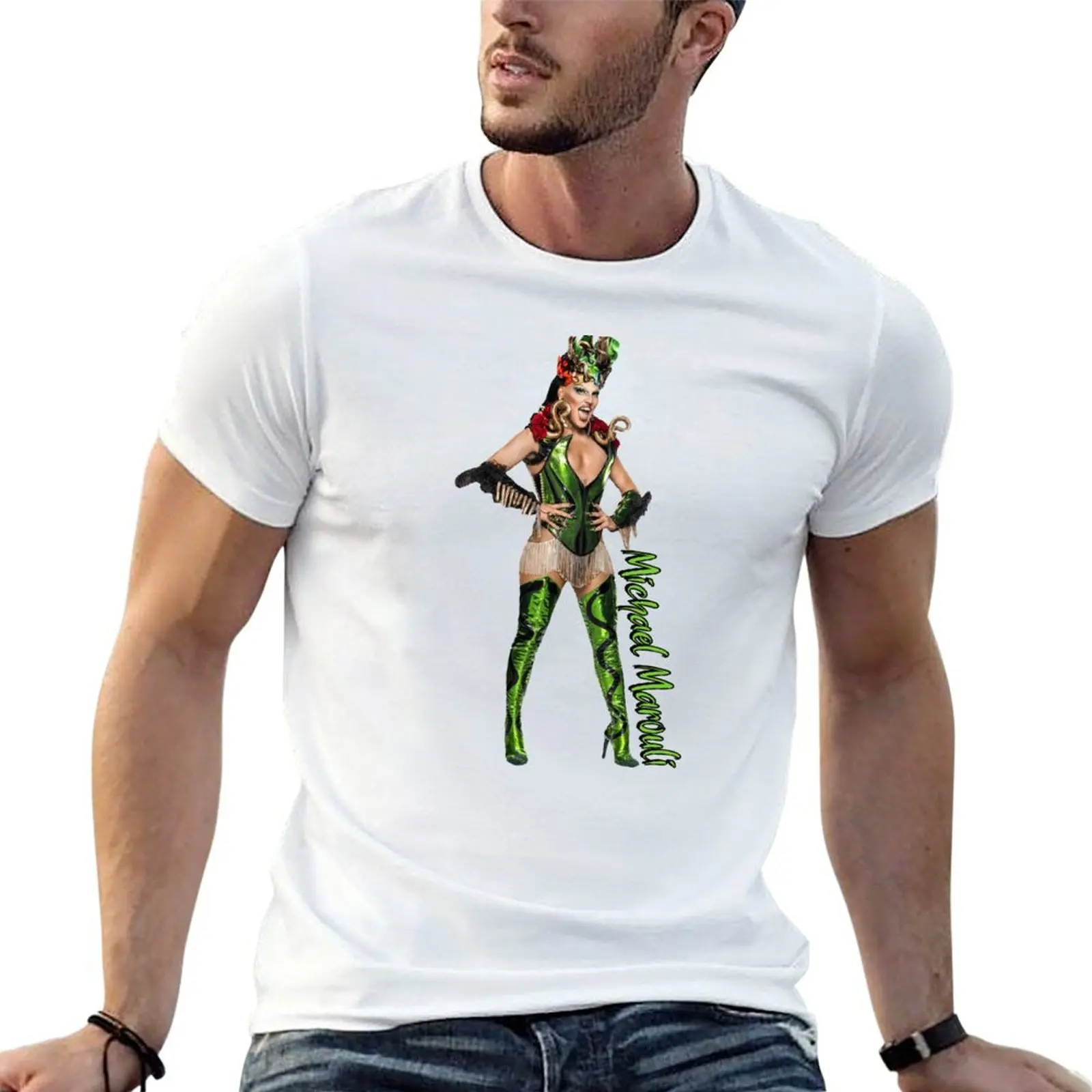 

Michael Marouli drag race uk T-Shirt t shirts for man graphic tees t shirt man designer T-Shirt