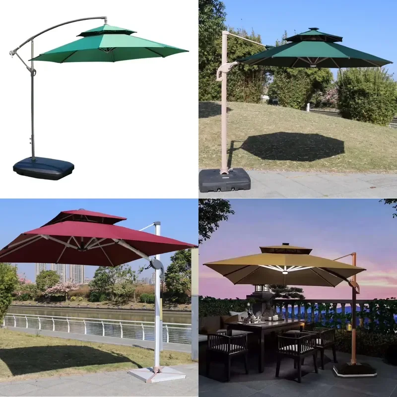 Customizable Outdoor Roman Parasol Garden Terrace Sunshade Standing Umbrella for Patio Shelter