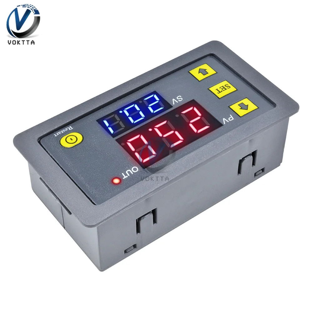 T3230 Cyclic Timing Delay Relay DC 12V 24V AC 110V-220V Timer Control Switch Adjustable Timing Digital Relay Time Delay Switch