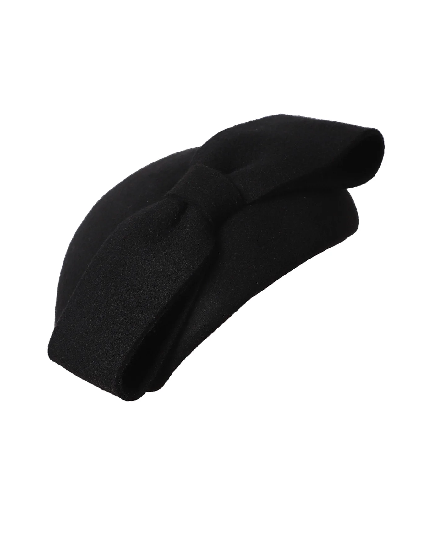 FS Wollfilz-Braut-Fascinator- und Derby-Hüte für Damen – Rote/Schwarze elegante Kirche, Kentucky Tea Party Hochzeit Pillbox Cap – Detail 8