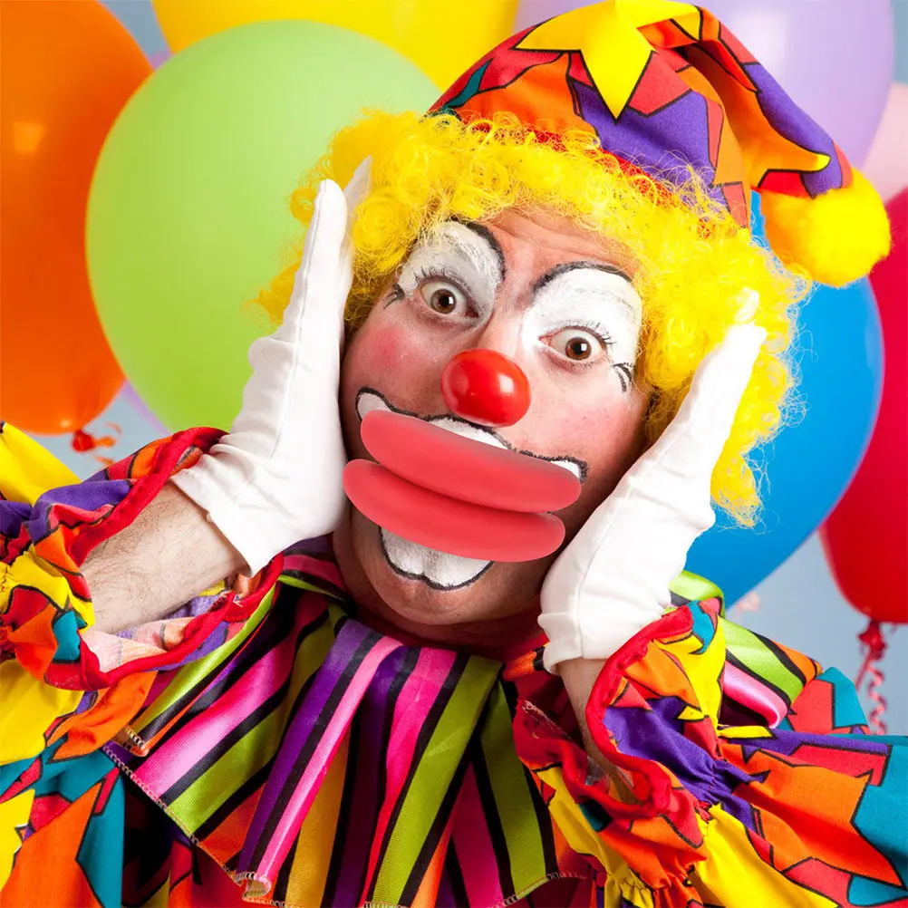 

2Sets Funny Big Mouth Props Rubber Sausage Lips for Parties Performances Carnival Cosplay Red Lip Gag Gift Joke Accessory