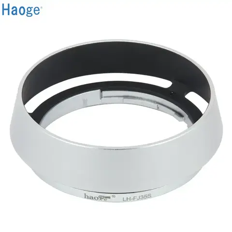 Haoge LH-FJ35S Round Metal Lens Hood for Fujifilm XF 35mm 23mm f/2 R WR Silver