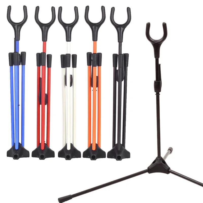 Glass Fiber Tripod Rack Recurve Bows Holder 5 Colors Assemble Foldable Bracket Archery Bow Stand For Indoor Gymnasium Sports