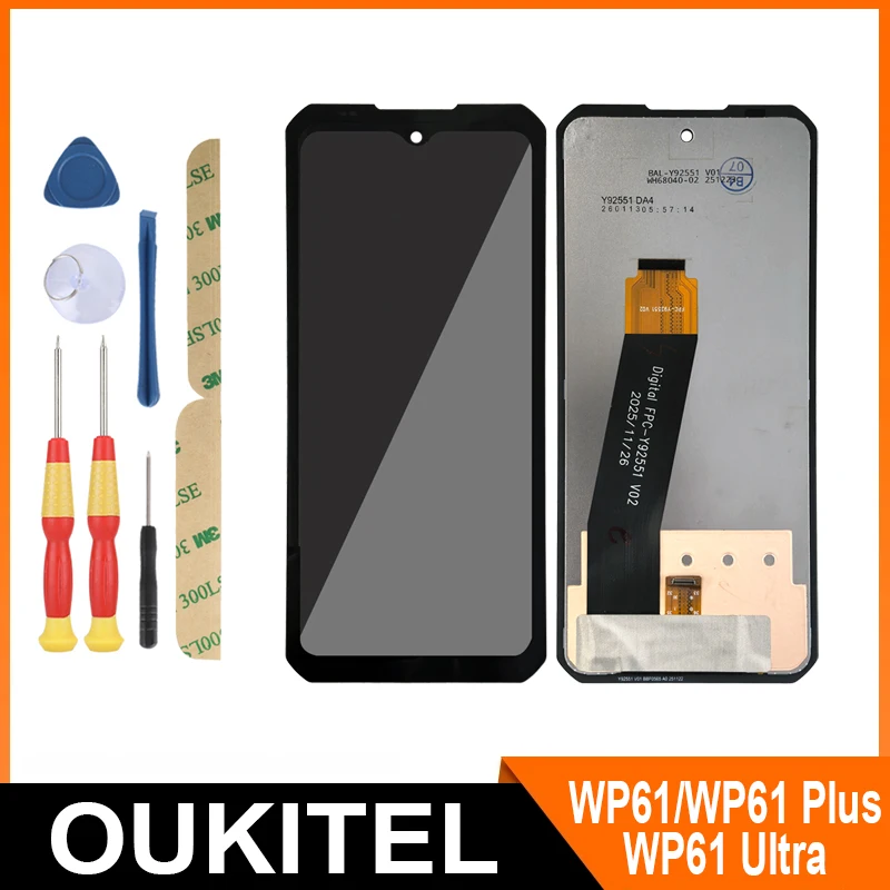 For OUKITEL WP30 Pro/WP33 Pro/WP53/WP53S/WP53 Pro/WP61 Plus/WP61 Ultra / LCD Display + Touch Screen image 6