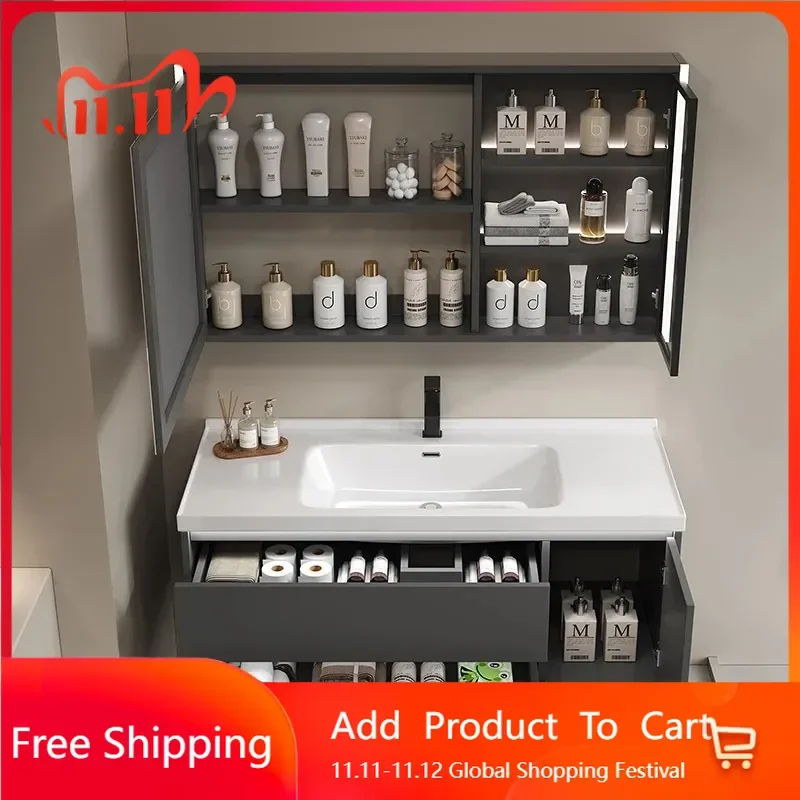 

Organizer Toilet Modern Multipurpose Vanity Narrow Bathroom Cabinet Jewelry Modern Ergonomic Mobiletto Bagno Room Furniture