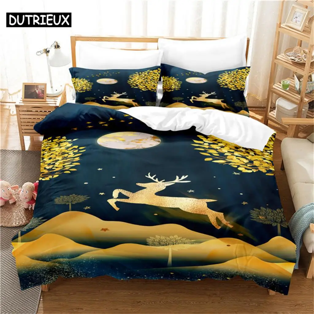 

Fawn 3Pcs Bedding Sets 3D Digital Printing Custom Quilt Duvet Cover Set Home Queen King Quilt Pillowcase