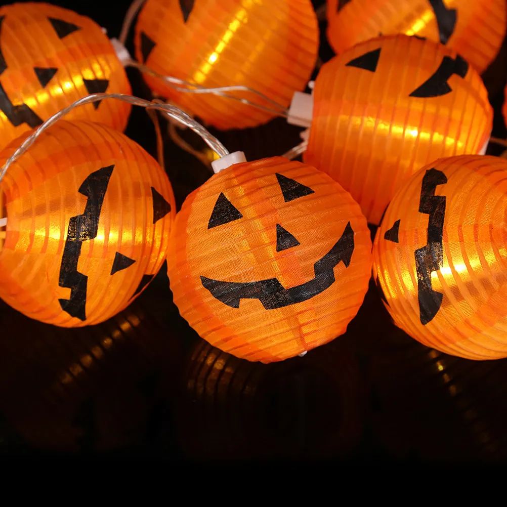 

Pumpkin Lantern Halloween Lights 10 LED Fairy String Light 1.2m Long for Party Garden Lawn Gate Decoration Halloween Lantern