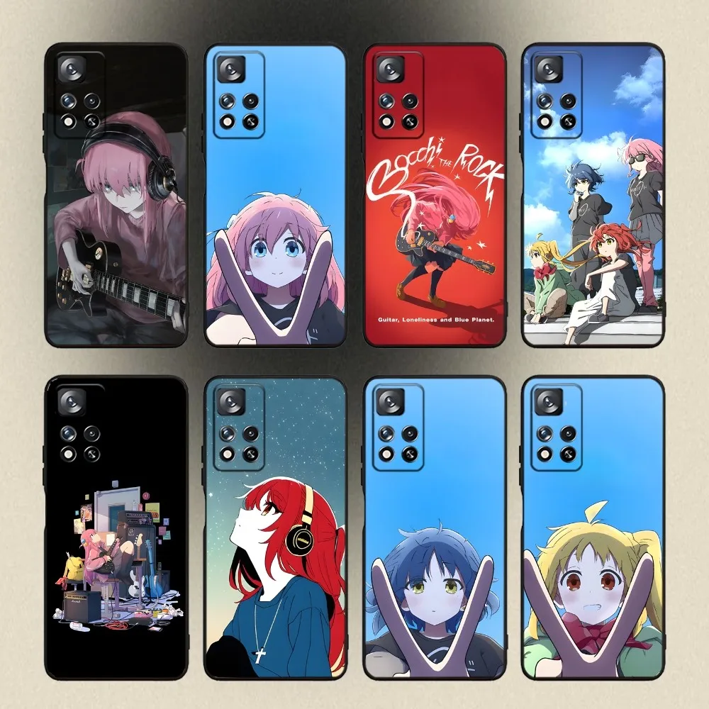 

Bocchi the Rock Anime Phone Case For Samsung Galaxy A20,A21s,A22,A31,A32,A52,A53,A72,73,A80,A91 Soft Black Cover