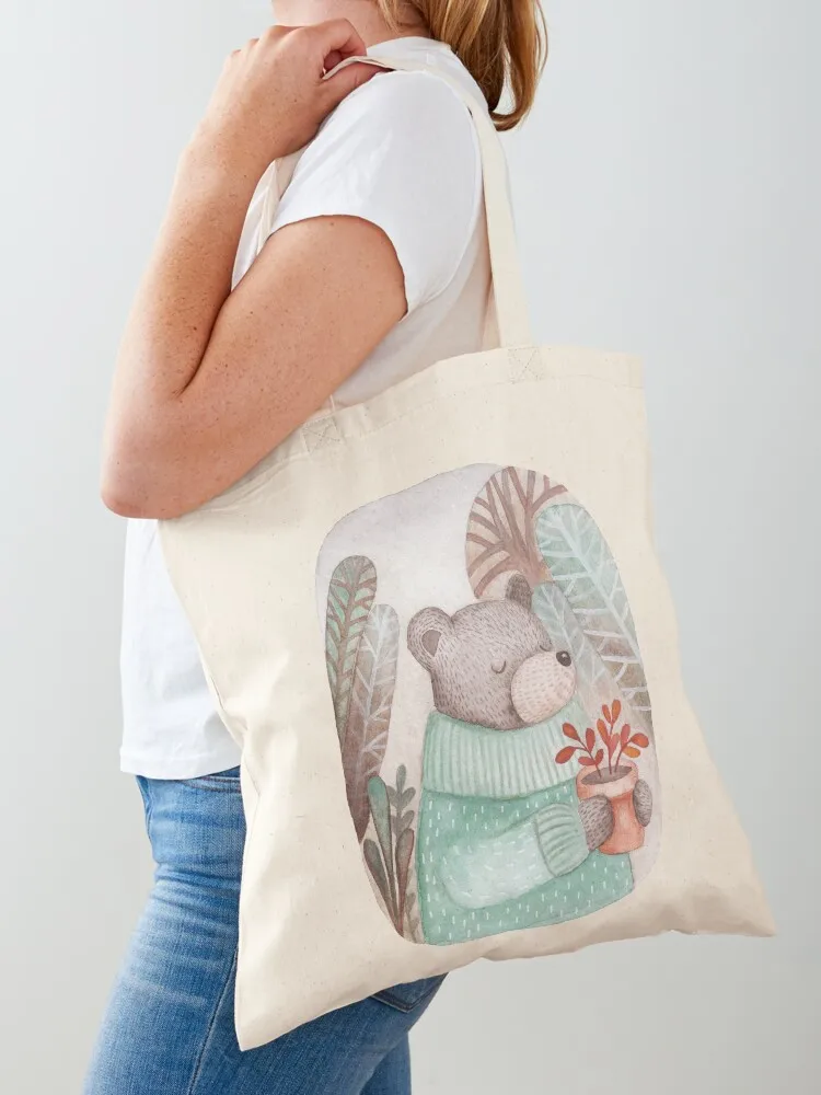 

Bear the Gardener Tote Bag Canvas stote bag eco pack tote bag men bags woman 2025