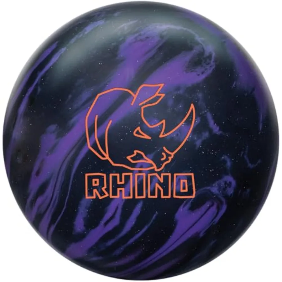 

Brunswick Rhino Purple/Black Bowling Ball for Professional Tournament Use with Advanced Core Technology and Enhanced Grip Surfa