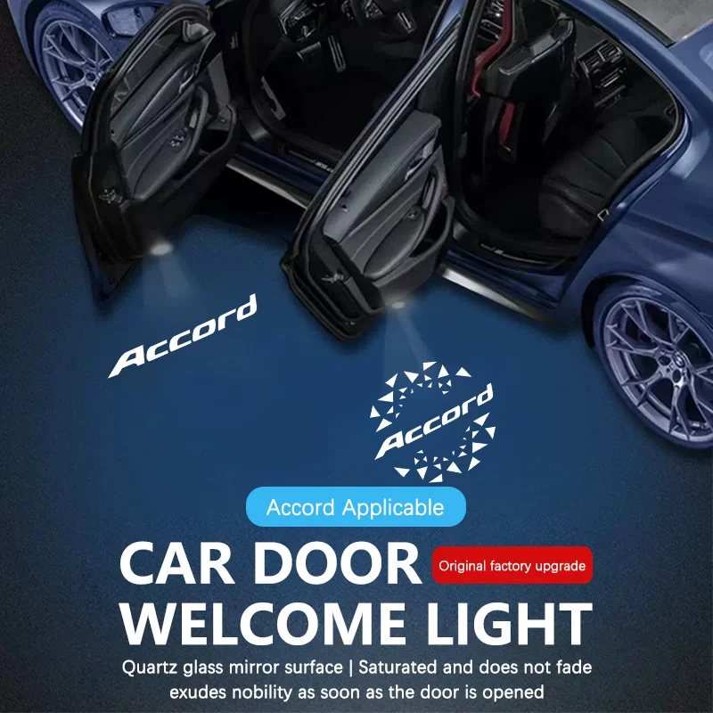 LED Car Door Logo Light Ghost Shadow Welcome Light For Honda Accord 9Th 10Th Gen 2014-2022 Decoration Accessories