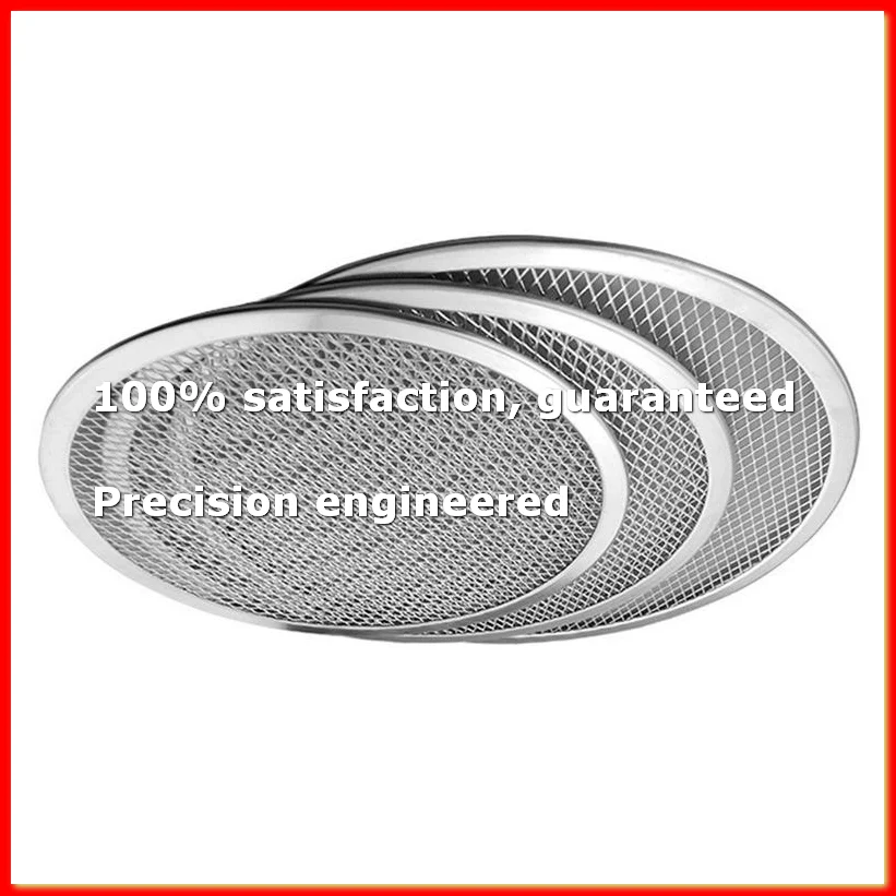 Professional Round Pizza Oven Baking Tray Barbecue Grate Nonstick Mesh Net(14 Inch)-A13G
