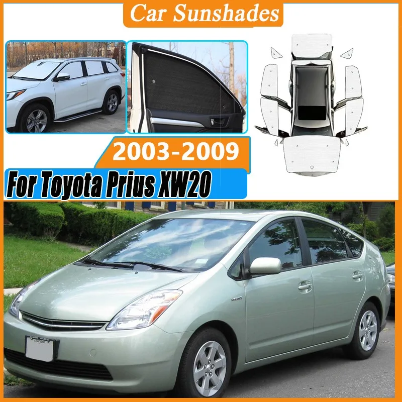 Car Sunshade For Toyota Prius XW20 2003~2009 2006 Anti-UV Sun Visor Window Sunscreen Windshield Visors Mosquitos Auto Accessorie