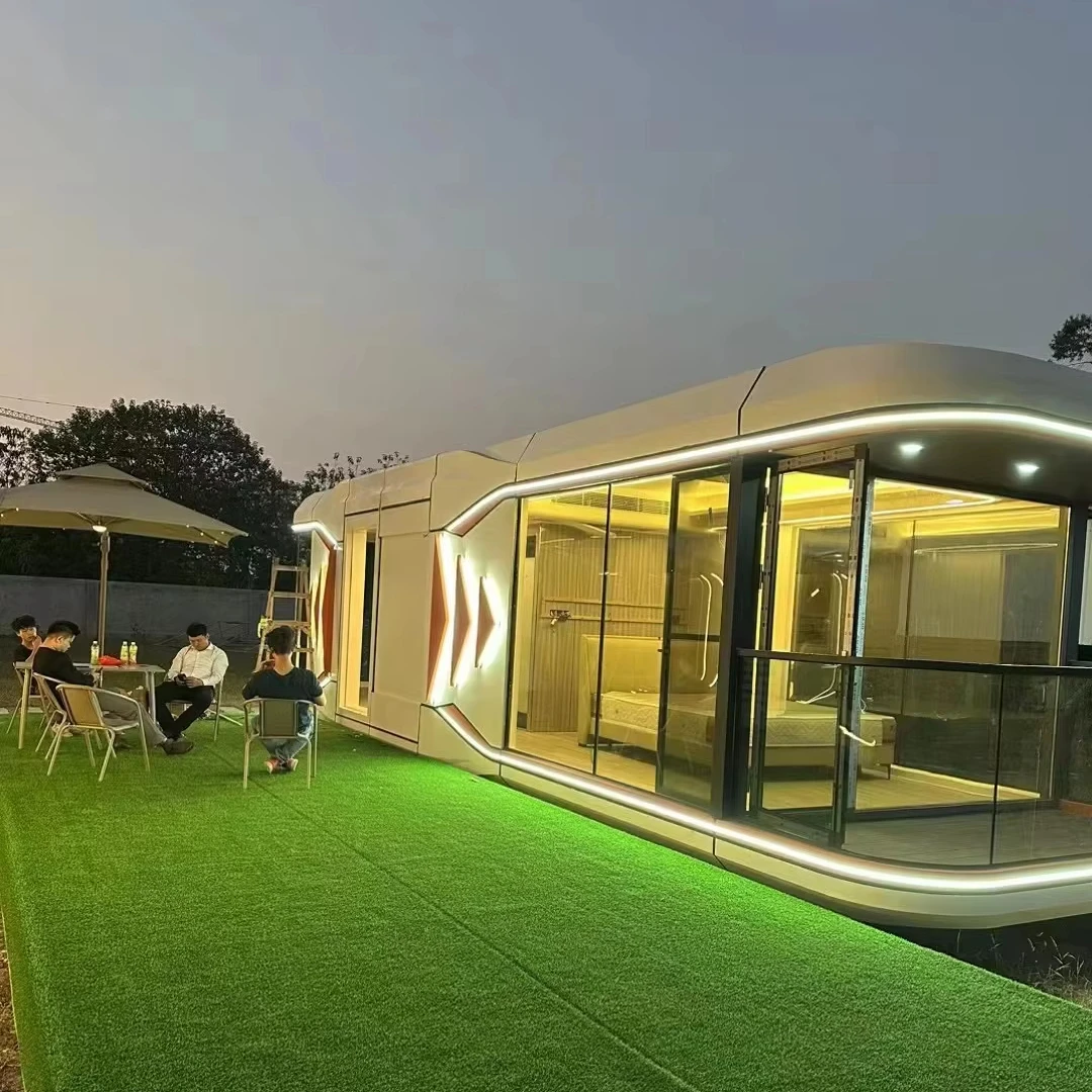 Fábrica - Manzana de lujo directa de 20 pies y 40 pies - Casa de oficina con contenedor de cápsulas espacial prefabricadas inspirada