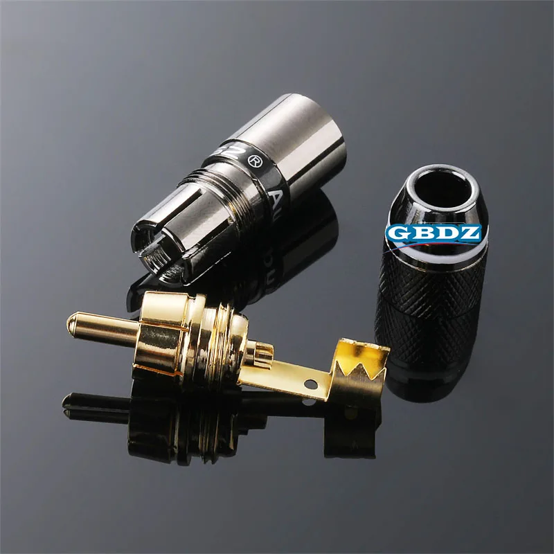 Pure Copper RCA Lotus Head DIY Audio Box Plug Signal Cable Connector Compatible With All RCA Interfaces Support Wire Below 6.5mm