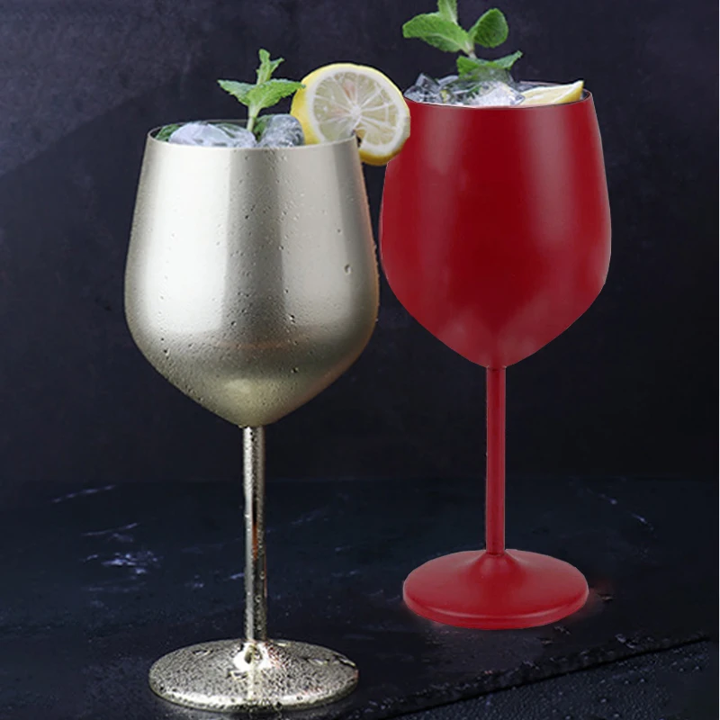 1pc Stainless Steel Wine Glass, Champagne Glass, Whiskey Glass, Creative Metal Goblet Red Wine Glass, Barrel-Type Drop-Resistant