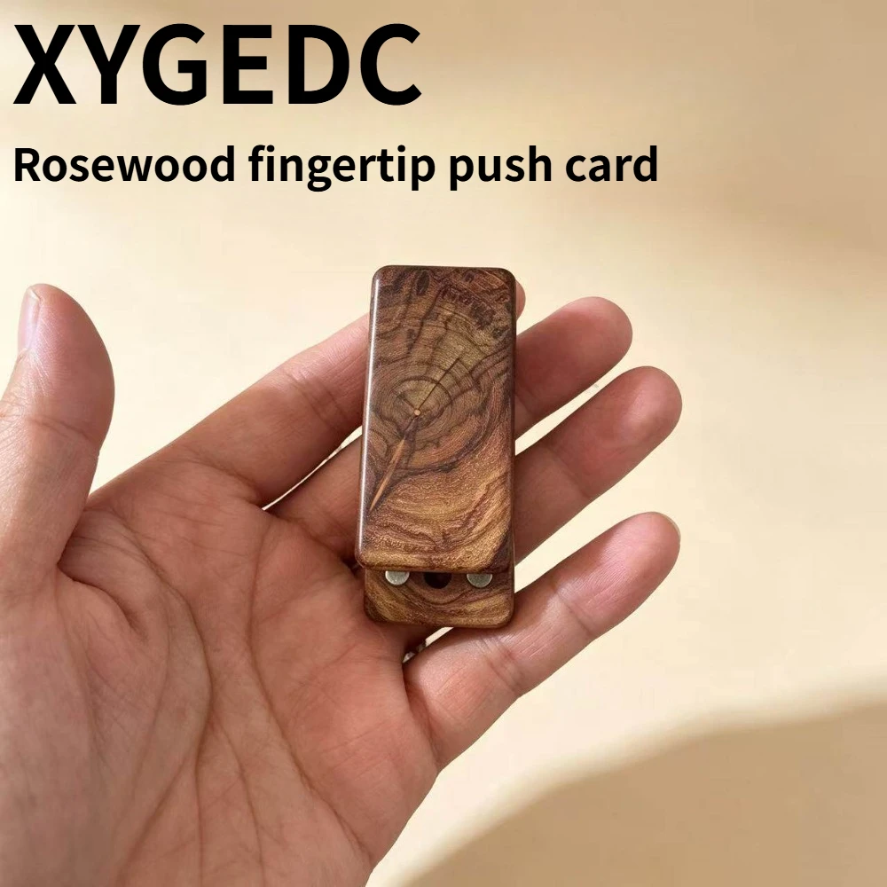 XYGEDC Wooden Straight-Push Buckyball Magnetic Segment Fingertip Push Card Decompression Toy