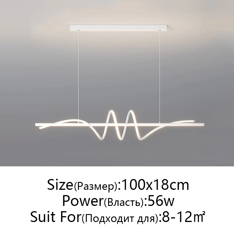 KAGU Moderne Led Wohnzimmer Pendelleuchten Hängelampe für Esstisch Küche Garderobe Büro Home Decor Möbel Minimalistisch 7