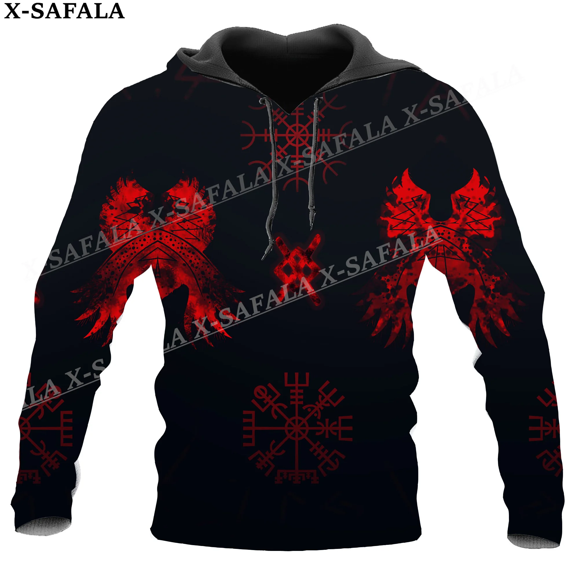 Wolf Raven Tattoo Symbol Hot Odin Tree of Life 3D Print Hoodie Man Women Pullover Sweatshirt Hooded Jersey Coat Tracksuits-6