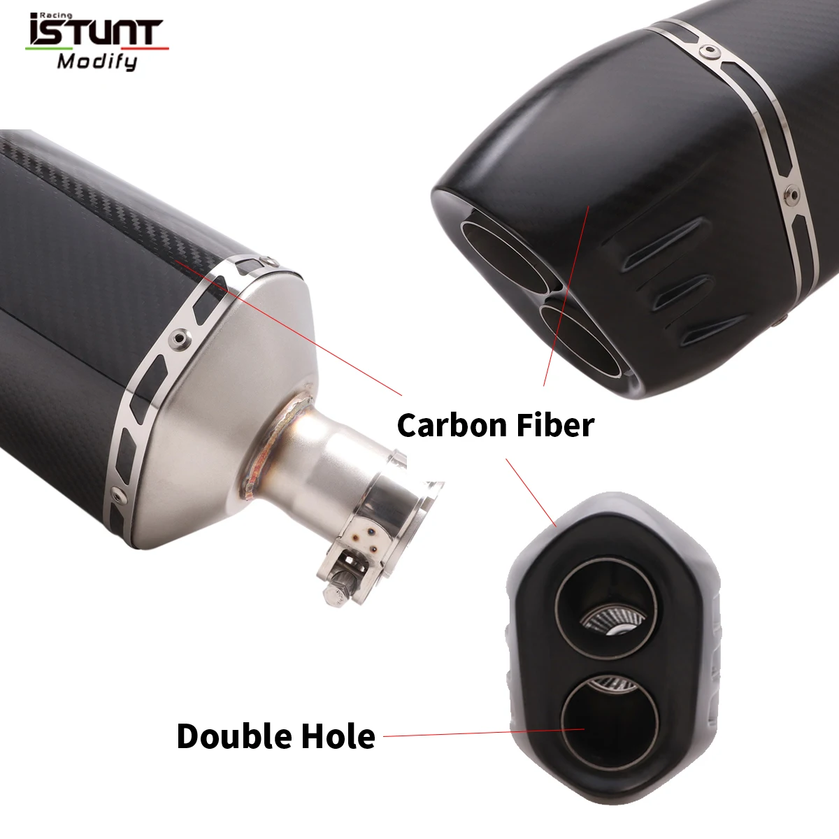For Triumph Tiger 850 900 GT Low Rally Pro 2020 2021 Motorcycle Exhaust Escape Modify Link Pipe Carbon Fiber Muffler Double Hole