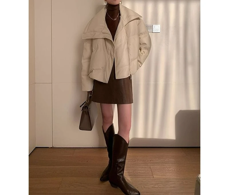 سترة نسائية قطن خريف شتاء 2025 موضة جديدة نمط الخبز سترة معطف سترة قطن ملابس خارجية #3