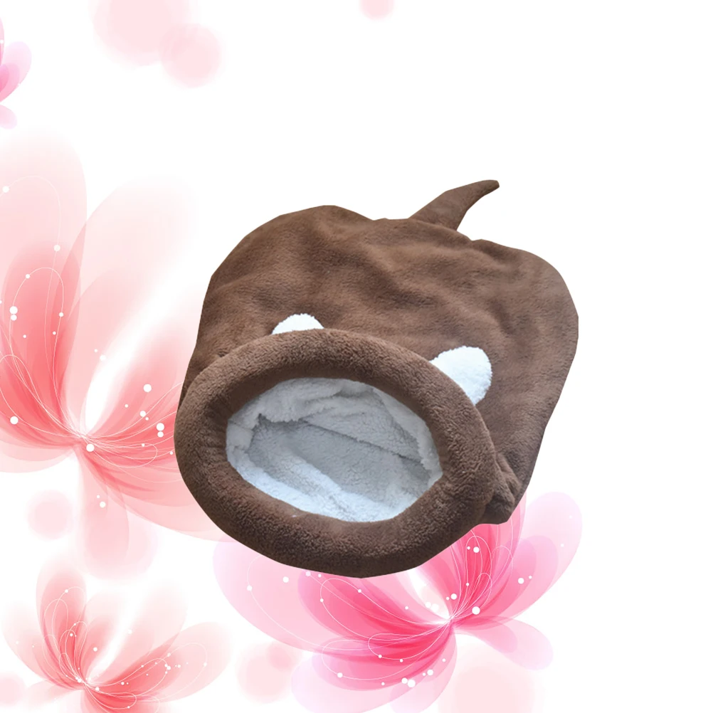 

Pet Dog House Cat Sleeping Bag Warm Dog Cat Bed Lovely Pet Warm Mat Cushion Kennels Pet Supplies - Size (Coffee)