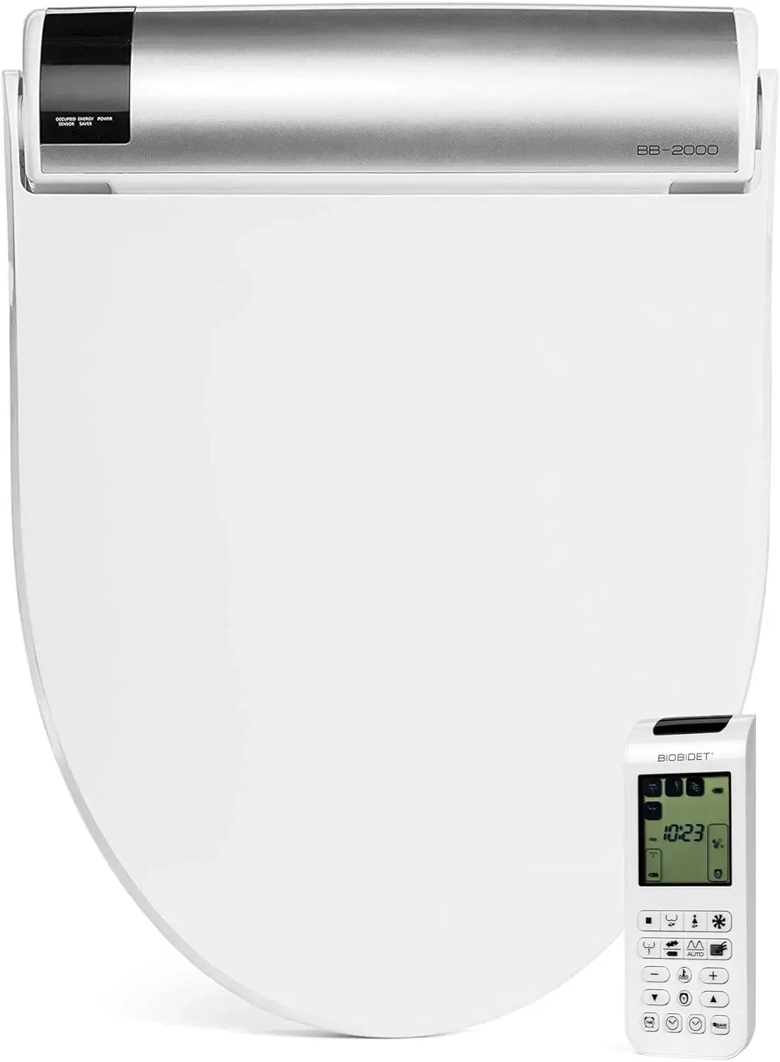 

Bio Bidet Bliss BB2000 Elongated White Smart Toilet Seat, Premier Class, Unlimited Warm Water, Vortex Wash,