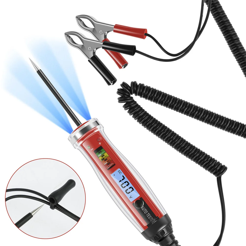 High Quality Auto Circuit Tester Truck Voltage Tester Circuit DC 6V 12V 24V Auto Circuit Tester Auto Diagnostic Probe Test Pen