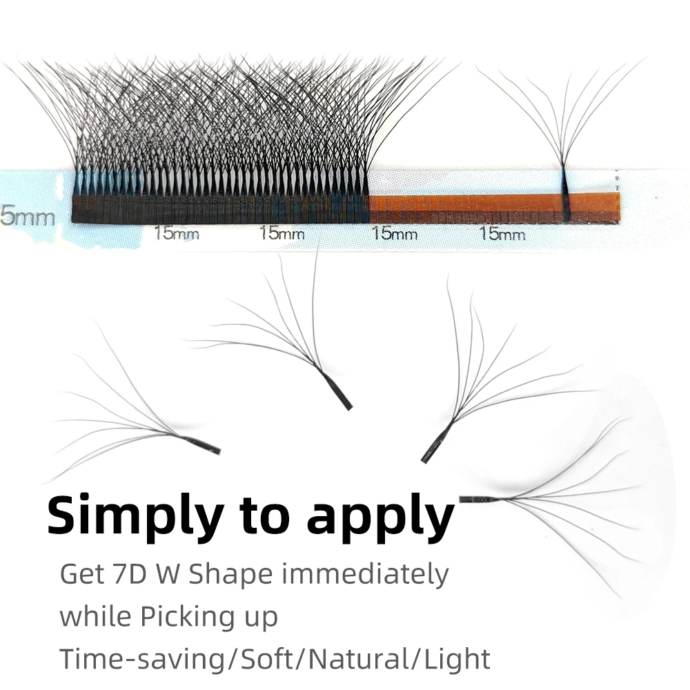 Yelix W Shape Lash YY Lash Automatic Flowering 5D/7D/8D D Curl Premade Fans Eyelashes Extensions Natural Soft Individual Lashes
