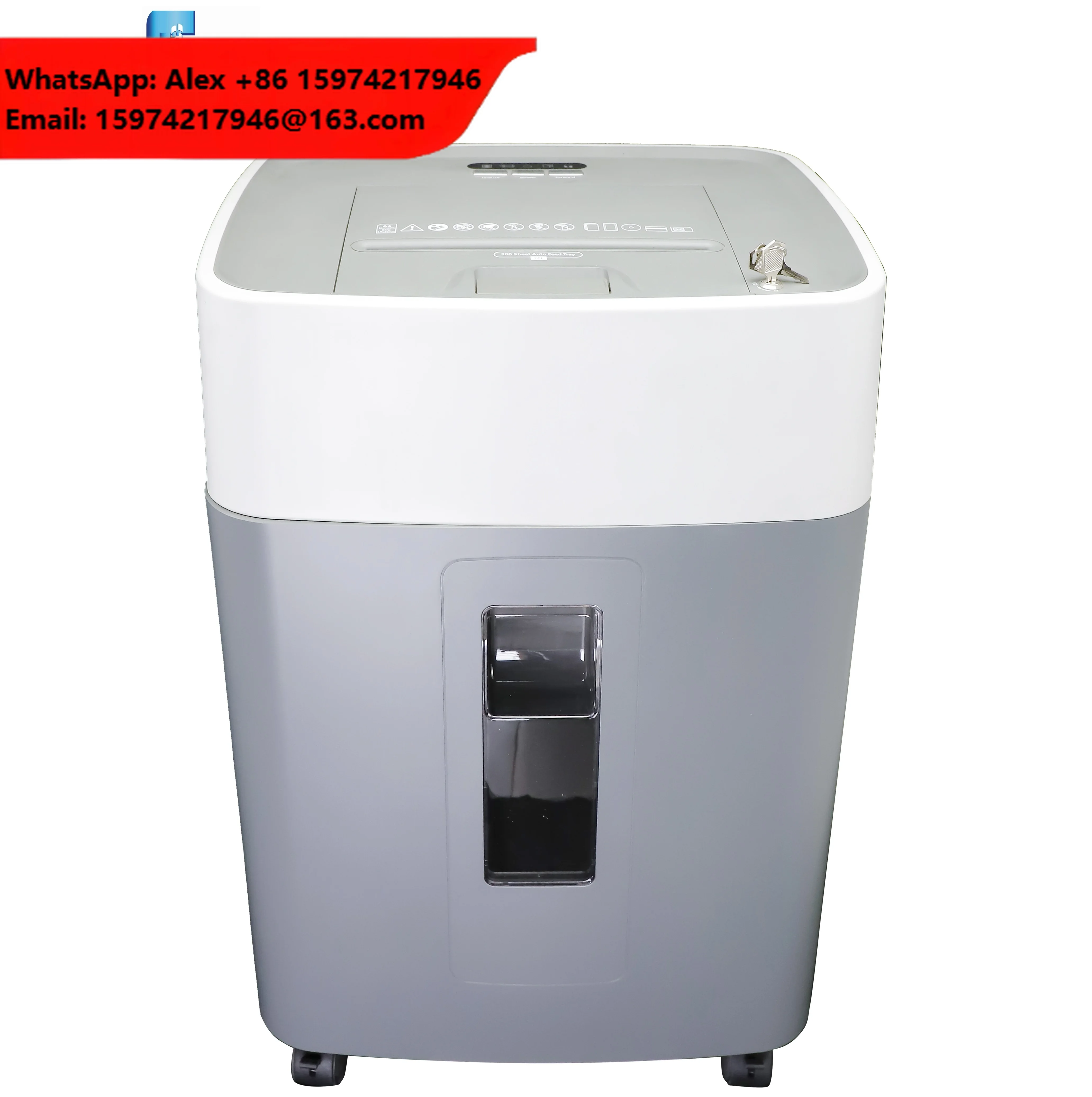 New Type 40L 12sheets/300sheets Cross Cut Auto Feed Office Heavy Duty Commercial Paper Shredder Machine