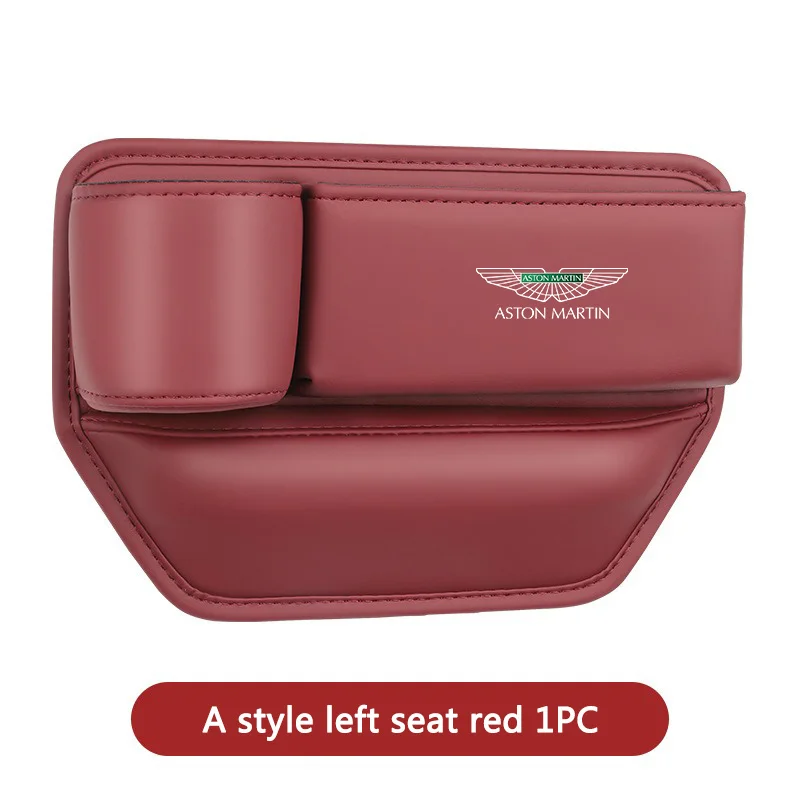 التصميم الجلود مقعد السيارة الفجوة صندوق تخزين جلدي كوب ماء الهاتف هدفين اكسسوارات السيارات الداخلية ل أستون مارتن DB S 11X9 #4