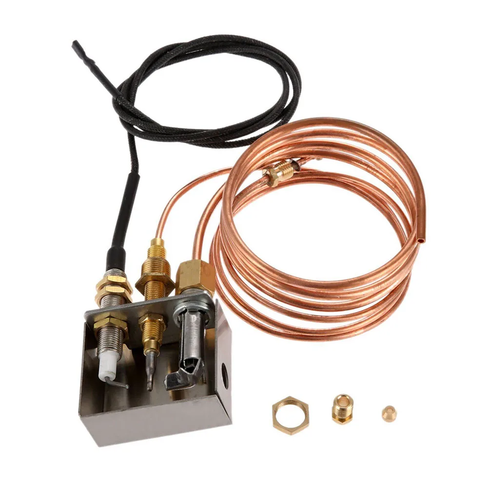 

Pilot Burner Assembly with Thermocouple+Ignition Kit for Gas Fireplaces Fire Pits Stainless Steel Construction