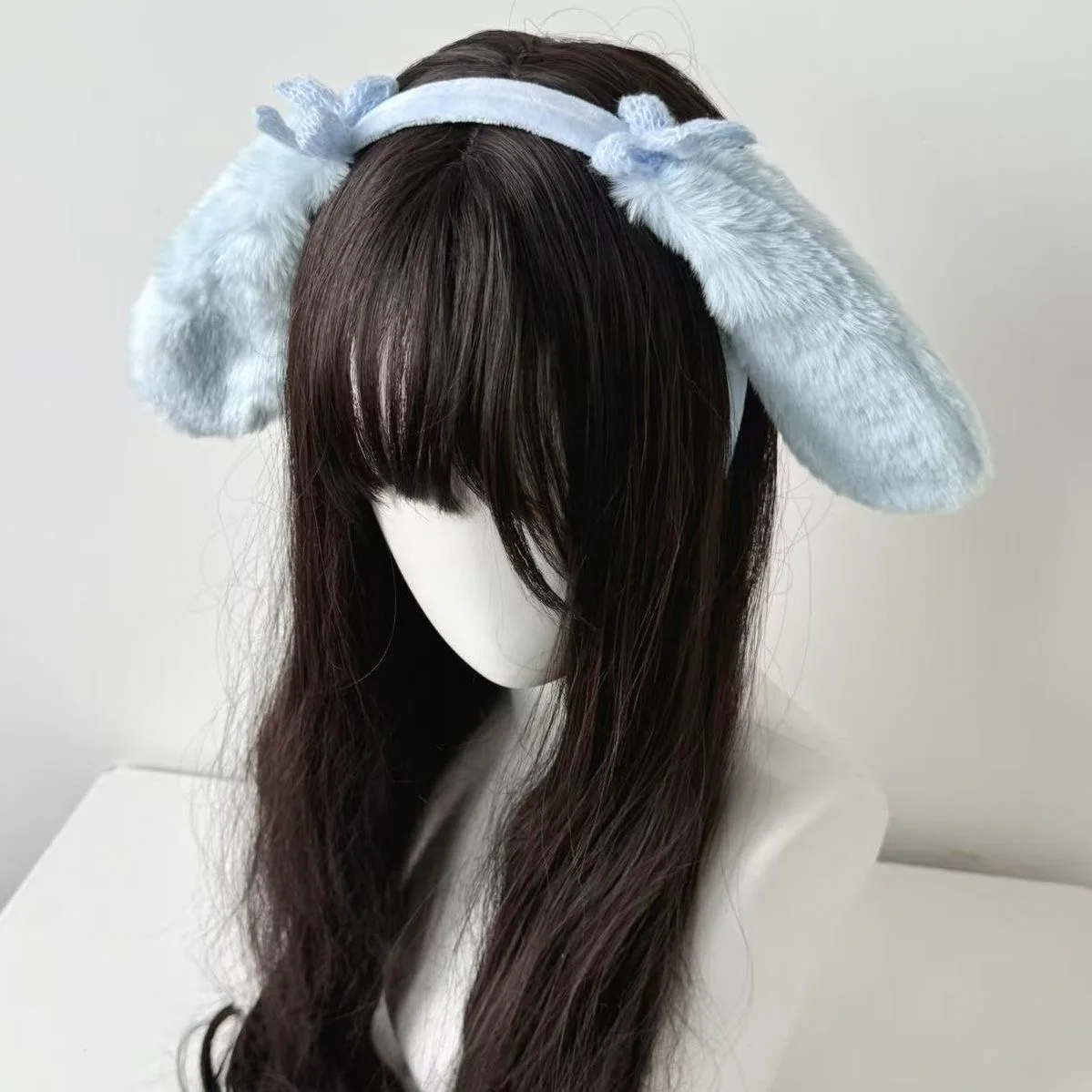 Cute Bunny Ears Headband Plush Rabbit Hair Hoop Headwear Cosplay Costume Hair Accessories For Girl Party