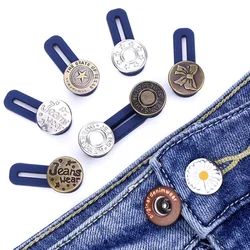 Nail Free Buttons Extender Free Sewing Detachable Adjustable Buttons Expandable Waist Button Expander For Pants Jeans