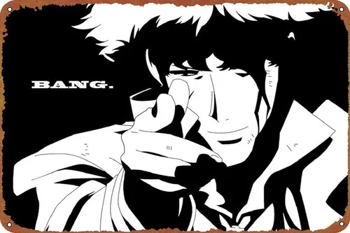 Cowboy Bebop Anime Metall-Blechschild Poster Vintage Kunst Wanddekoration