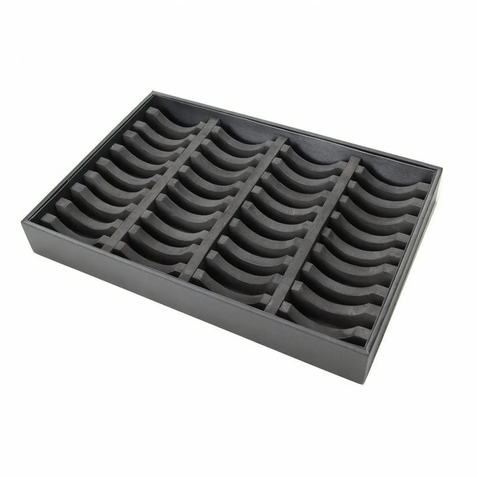 Countertop Bracelet Display Tray | Brushed faux leather Exterior, cushioning Foam-Lined Interior, Bracelet Tray, for Live