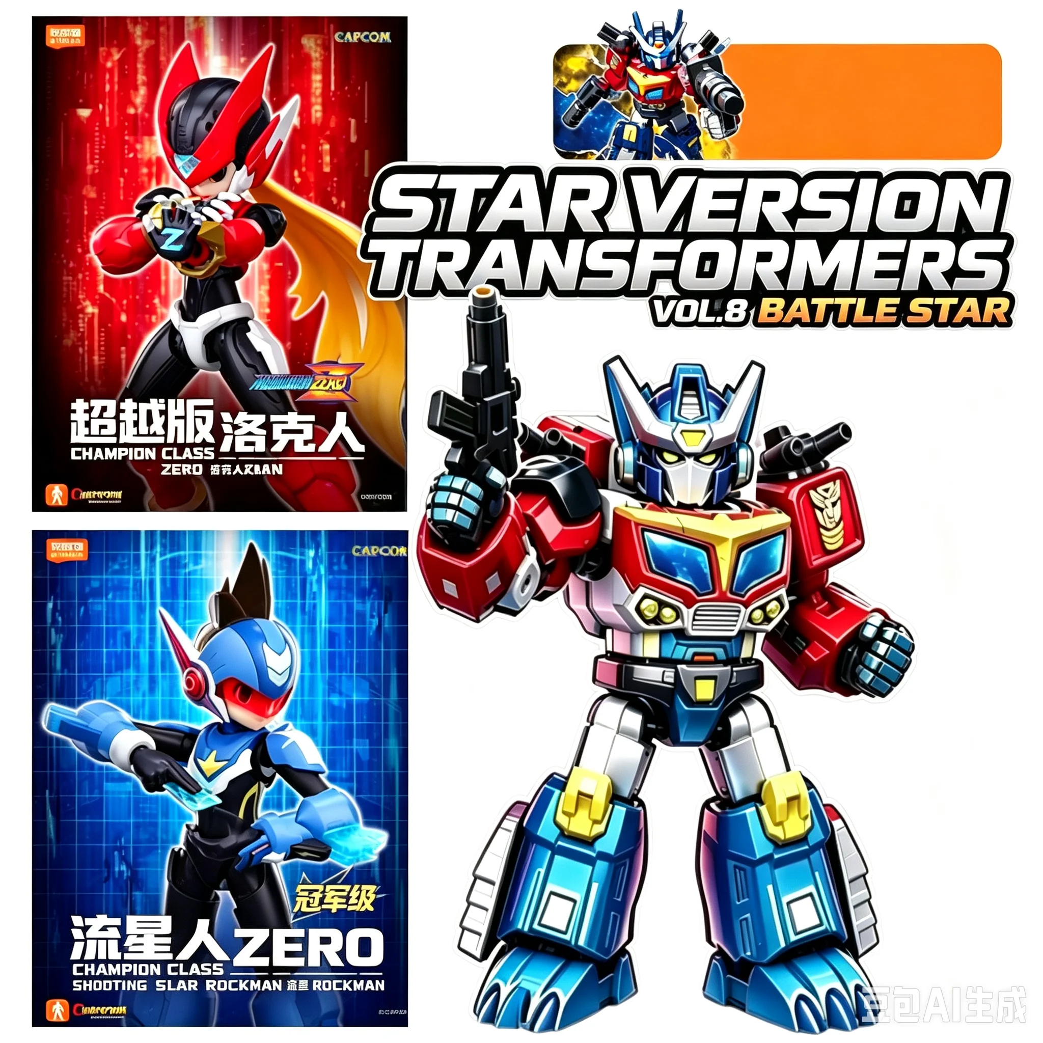 Building Block People Bloks Genuine Beyond the Version of Rockman Meteor Jero Movable doll Deformation Toy Collection Students