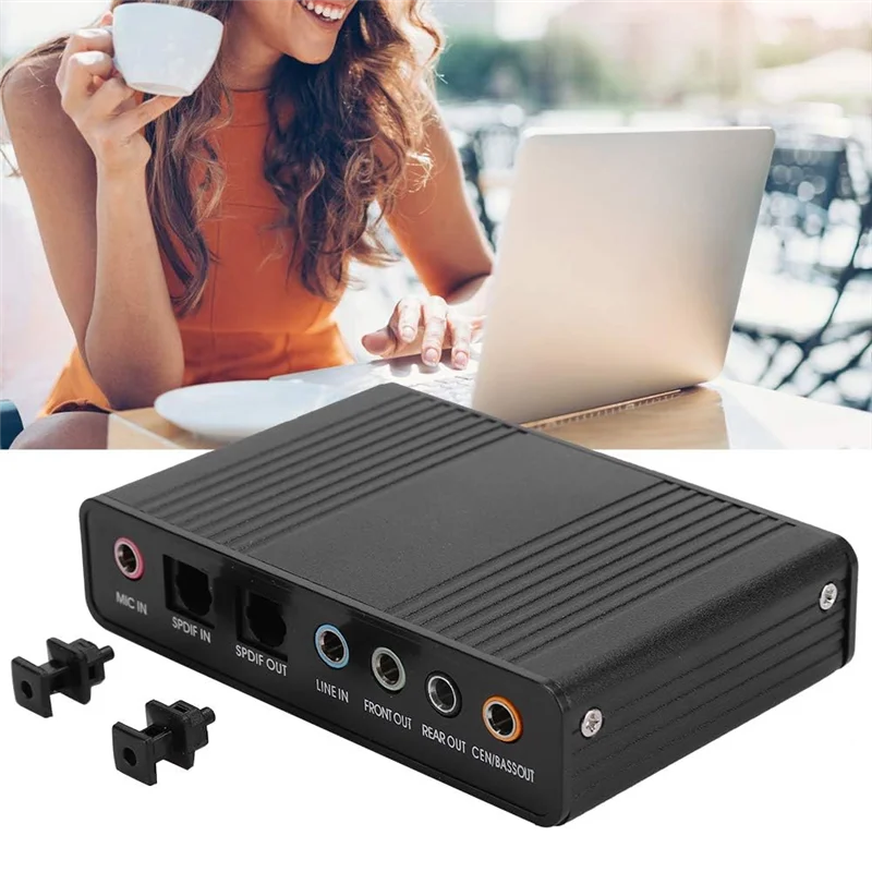 External Sound Card,Digital Playback Digital Recording Mode,Computer External Sound Card Audio Adapter for Karaoke