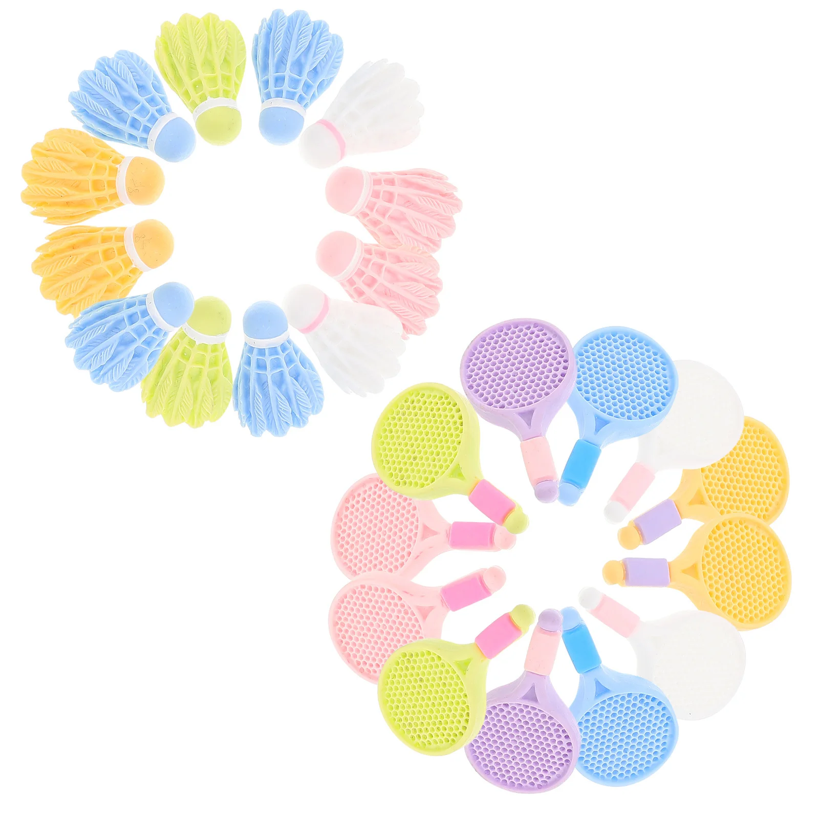 

12 set Badminton Racket Simulation Design For Dollhouse Diy Decor Kids Room Party Badminton Party Decorations Decoration