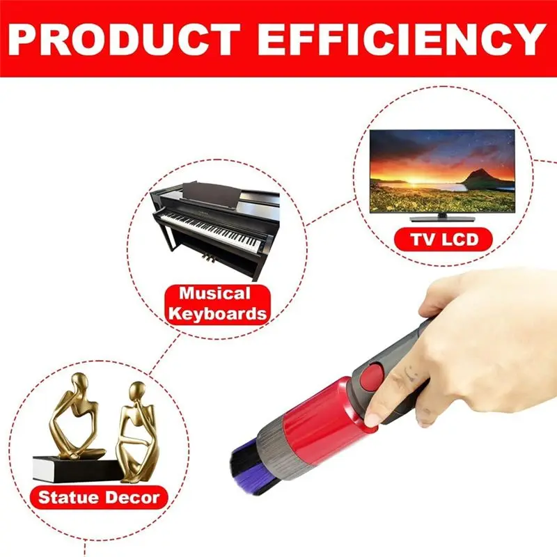 B98A Vacuum Attachments Kit for Dyson V15 V12 V11 V10 V8 V7, Flexible Hose Mattress Brush Crevice Tool Home Car Cleaning