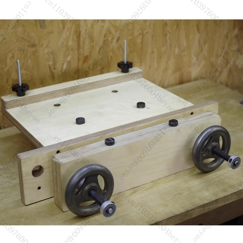 Woodworking table workbench Tabletop double-wheel vise operation table