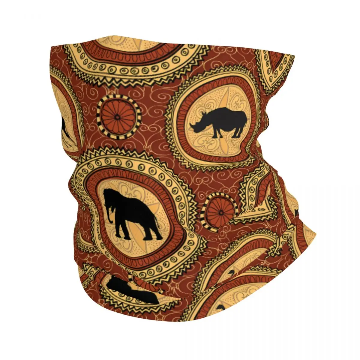 Ethnic Abstract Animals Thin Wrap Scarf Bandana African Ethnic Neck Gaiter Face Cover Headband