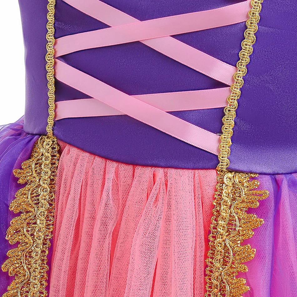 Costume raiponce robe de princesse violette, robe fantaisie de fête pour filles, Cosplay, robe de conte de fées de carnaval, cadeau d'anniversaire Surprise