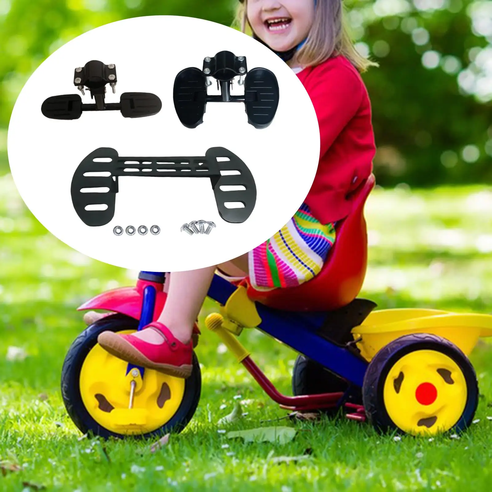 مجموعة دواسات معدنية قابلة للطي لمسند القدمين للأطفال، منصة قابلة للتعديل لدراجات التوازن والدراجات البخارية الكهربائية