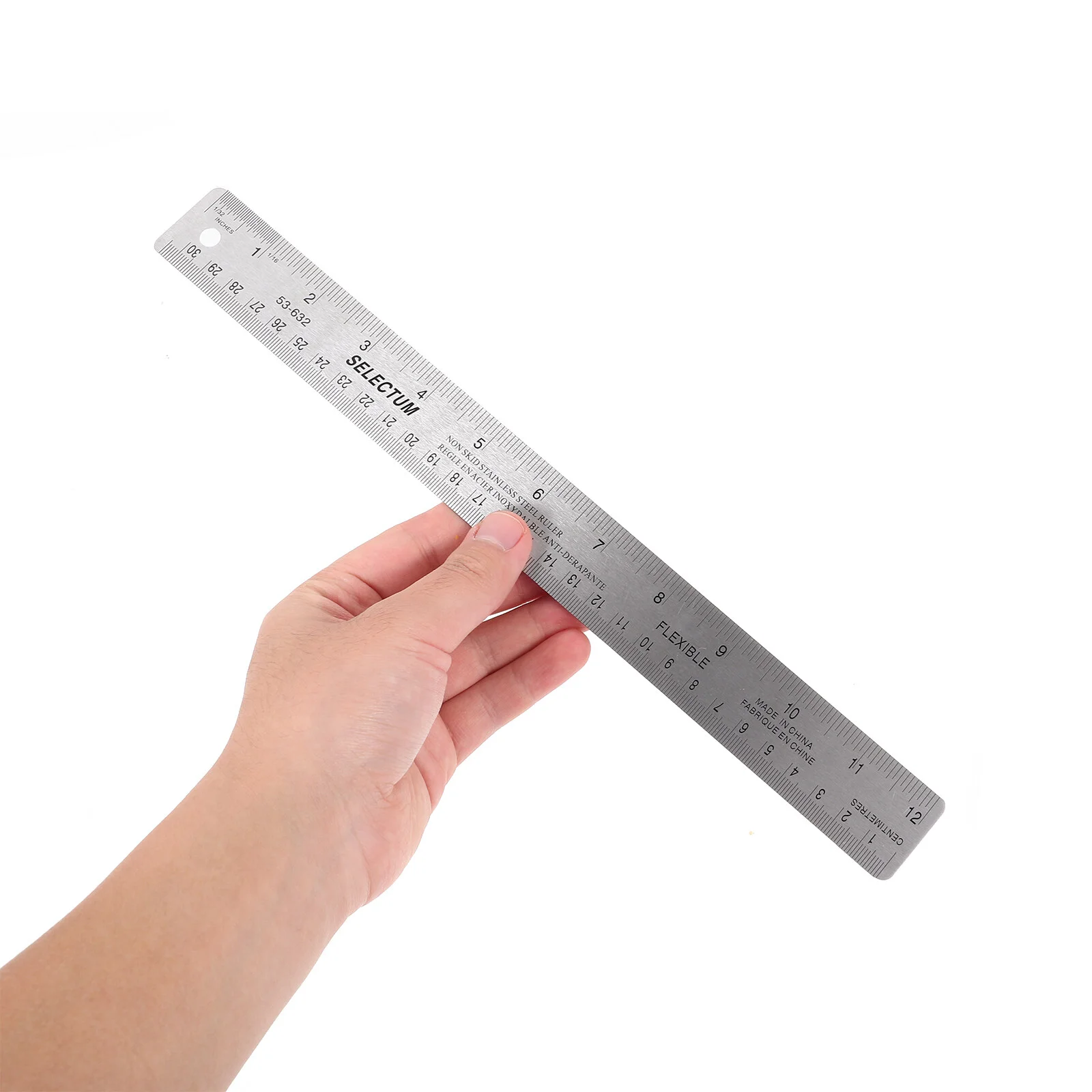 STOBOK Stainless Steel Metal Ruler: 2PCS Metal Ruler with Cork Backing Non- Rulers with Inch and Centimeters Metric