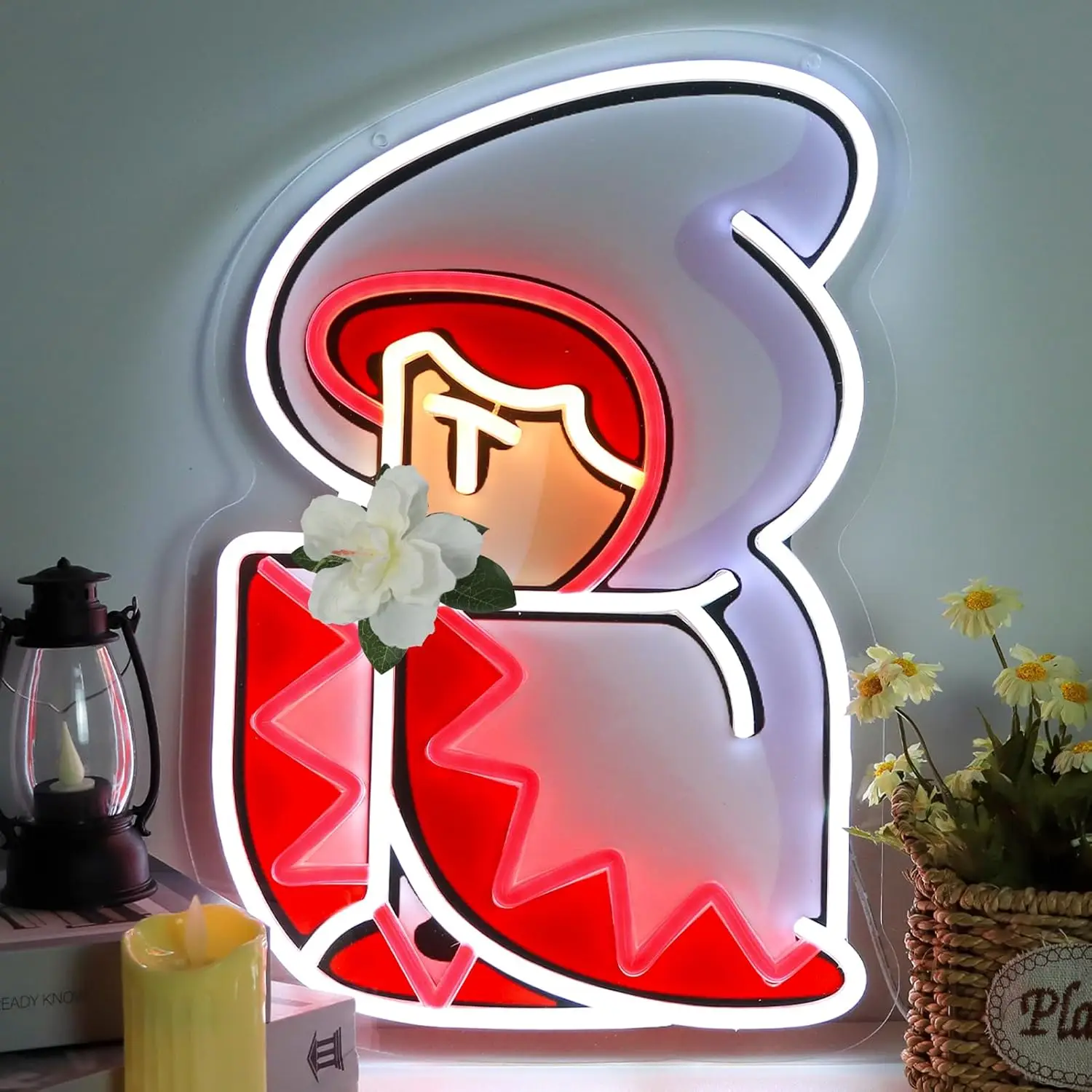 

White Mage Merch Neon Sign USB LED Light for Bar Gaming Room Garage Bedroom Decoration neon personnalisé Gift Wall Art Light