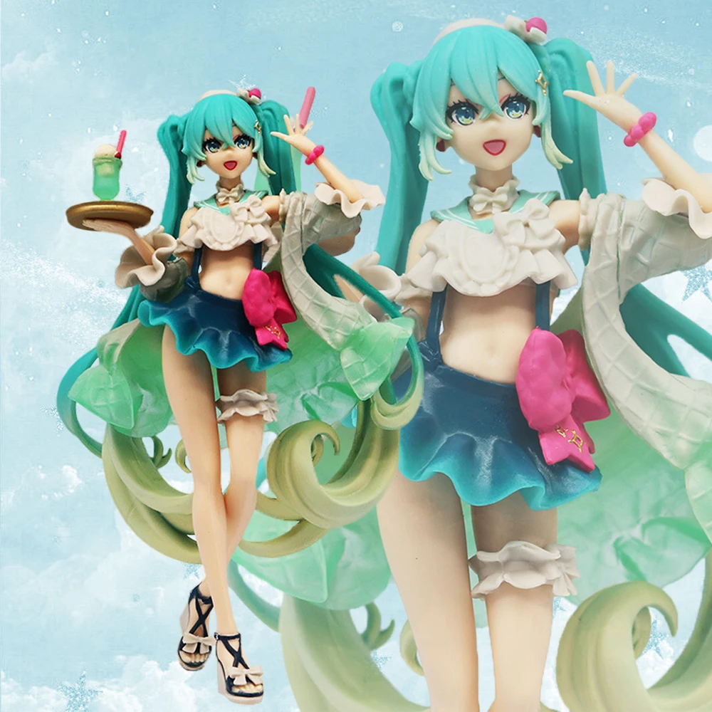 

Фигурка Хатсуне Мику из серии «десерты», аниме экшн-фигурка кремовой соды, ПВХ Модель, кукла, игрушки, подарок на Рождество