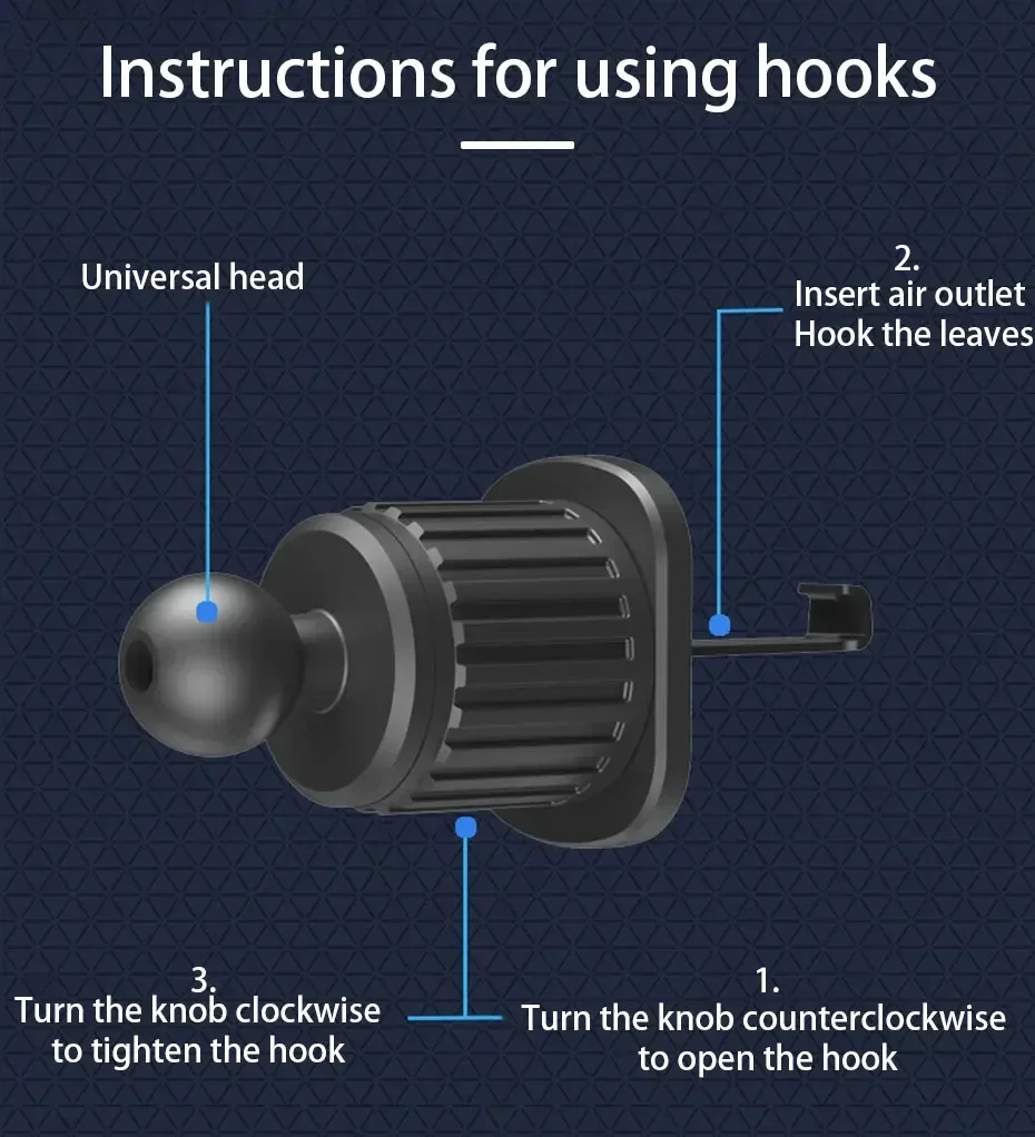 Auto Telefon Halter Halterung Zubehör Innen Auto Air Outlet Handy Unterstützung Teile Telefon Ständer Basis Befestigungs Clip – Detail 5